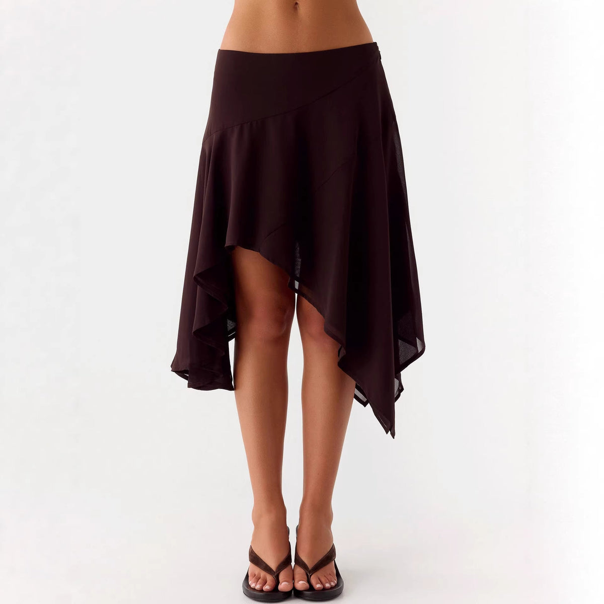 Damen Halbrock mit hoher Taille und asymmetrischem Schnitt