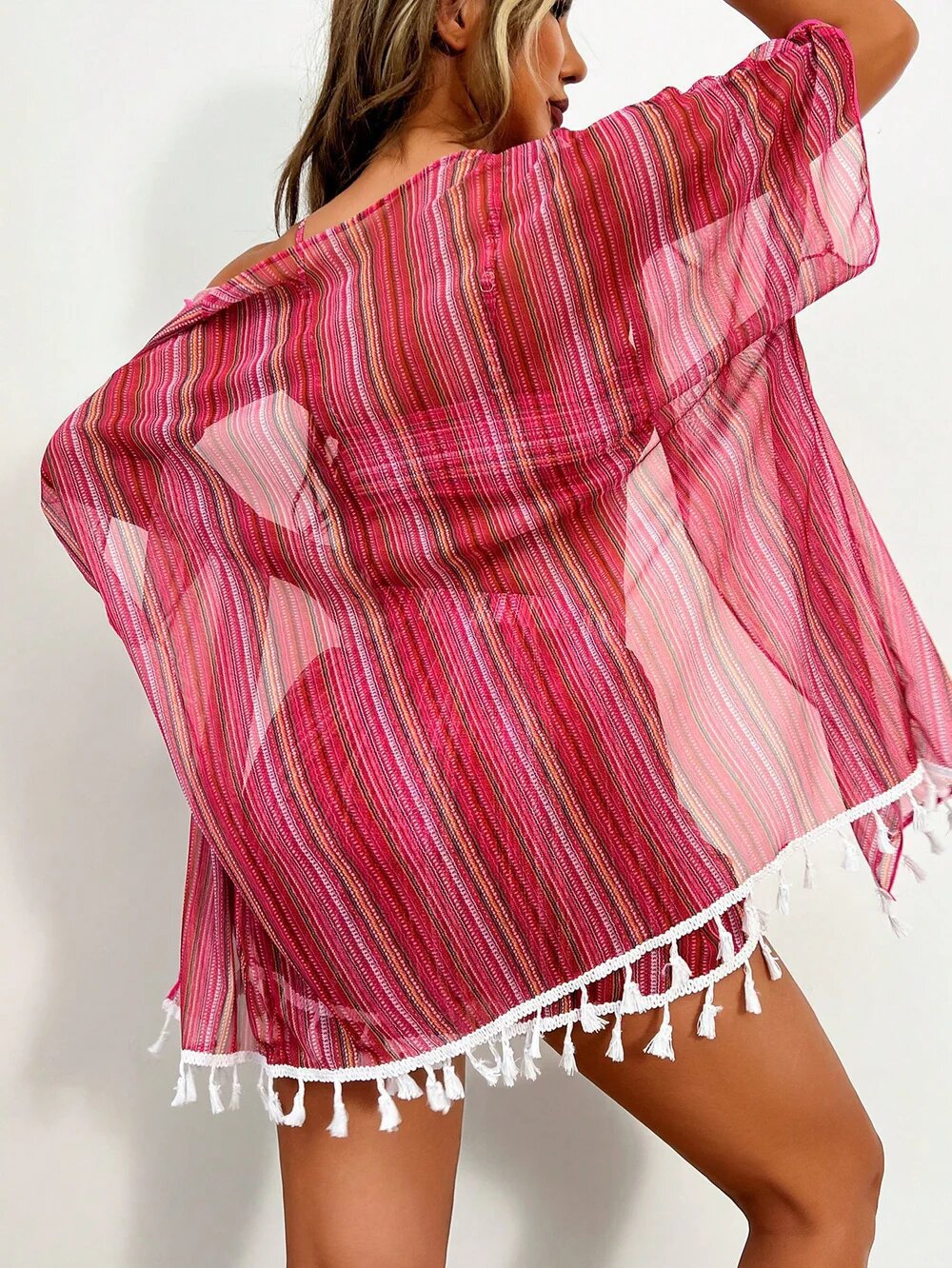Damen Bikini Set mit Cover Up Shirt und Strandshorts