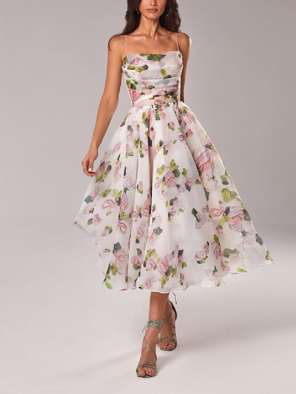 Jane bedrucktes Swing Midikleid