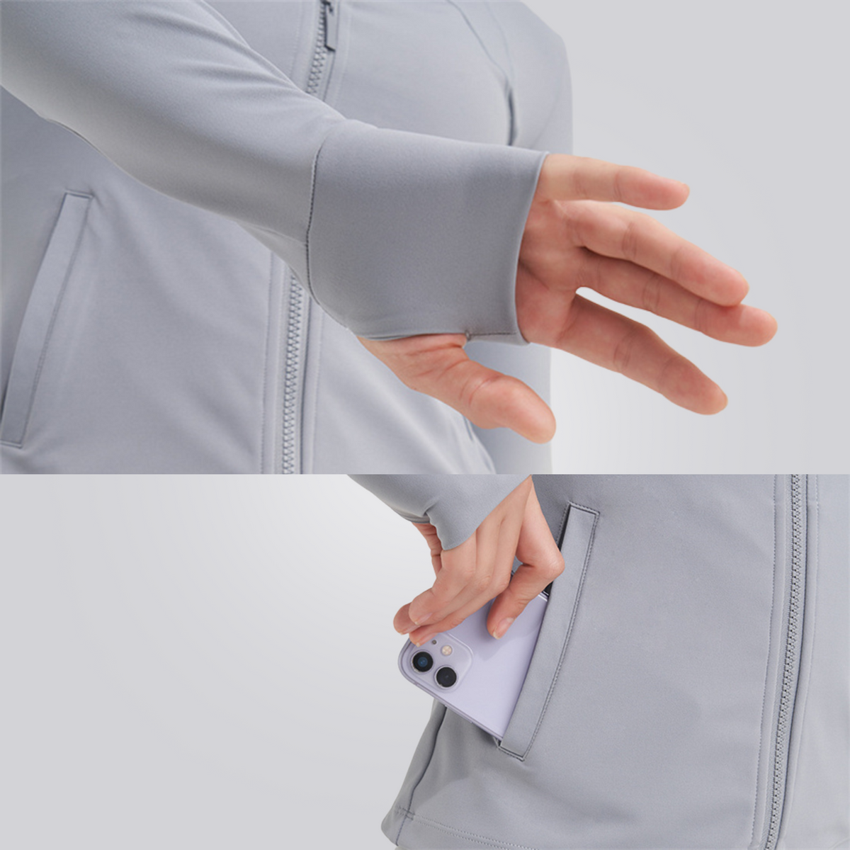 Damen Fitness Jacke mit UV Schutz