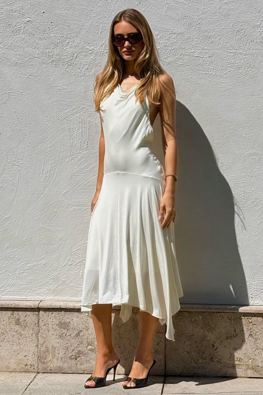 Casual A Linie Halter Maxikleid
