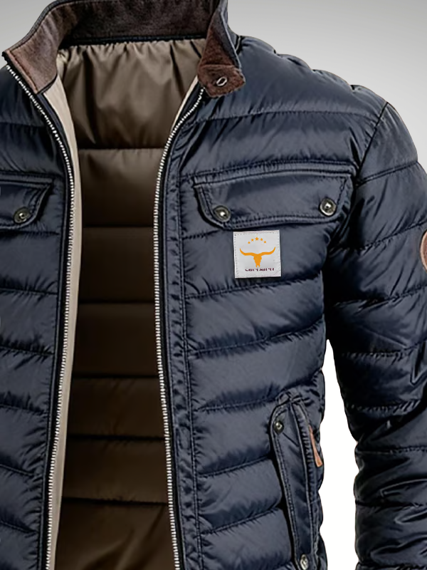 Herren gesteppte Übergangsjacke im Vintage Stil