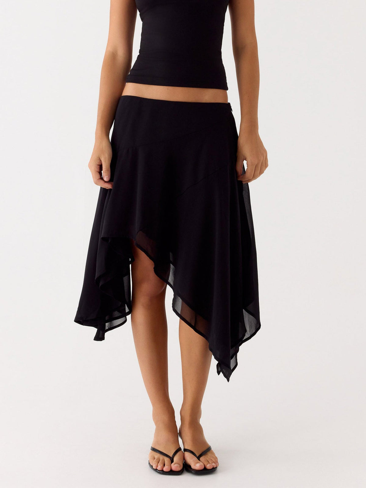 Damen Halbrock mit hoher Taille und asymmetrischem Schnitt