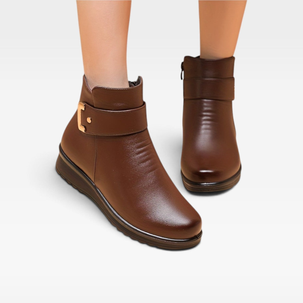 Damen Stiefeletten orthopädisch mit Keilabsatz