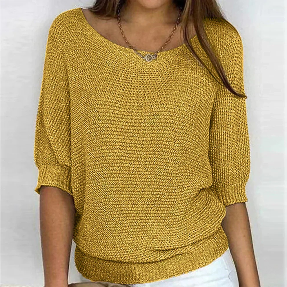 Damen Strickpullover mit lockerem Schnitt