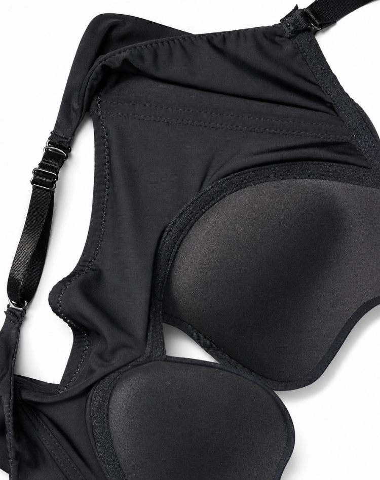 Damen BH Push Up mit transparenten Trägern