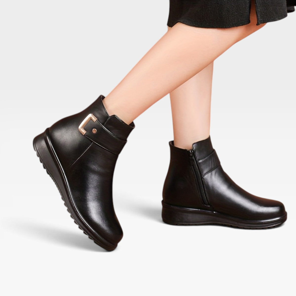 Damen Stiefeletten orthopädisch mit Keilabsatz
