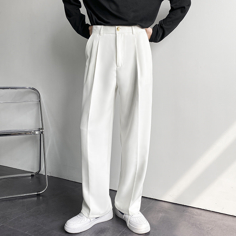 Herren Bundfaltenhose mit geradem Bein