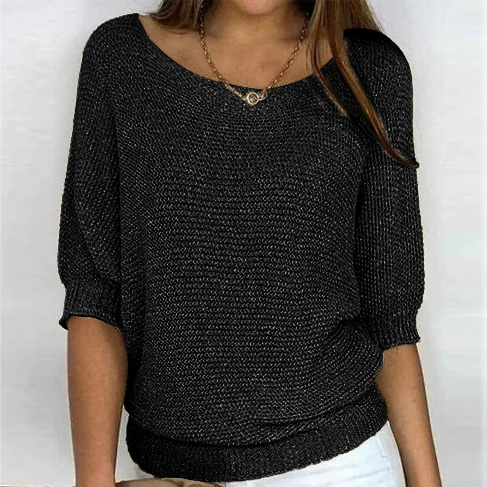 Damen Strickpullover mit lockerem Schnitt