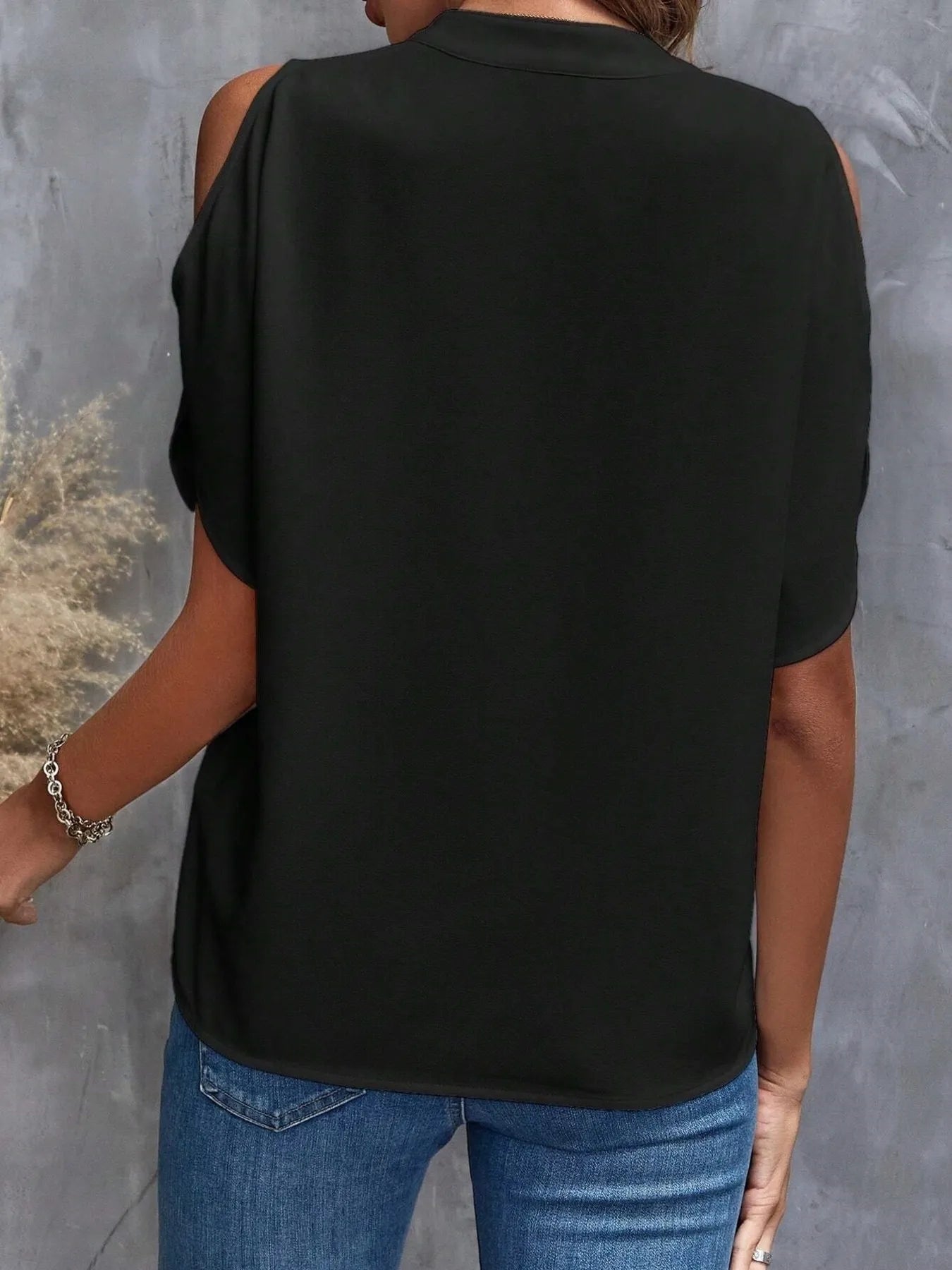 Schulterfreie Geschlitzte Bluse