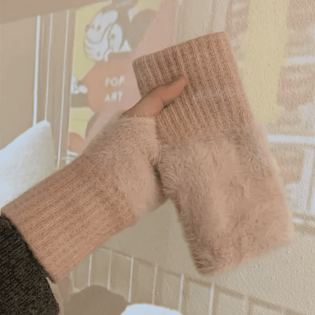 Damen fingerlose Handschuhe warm für den Winter