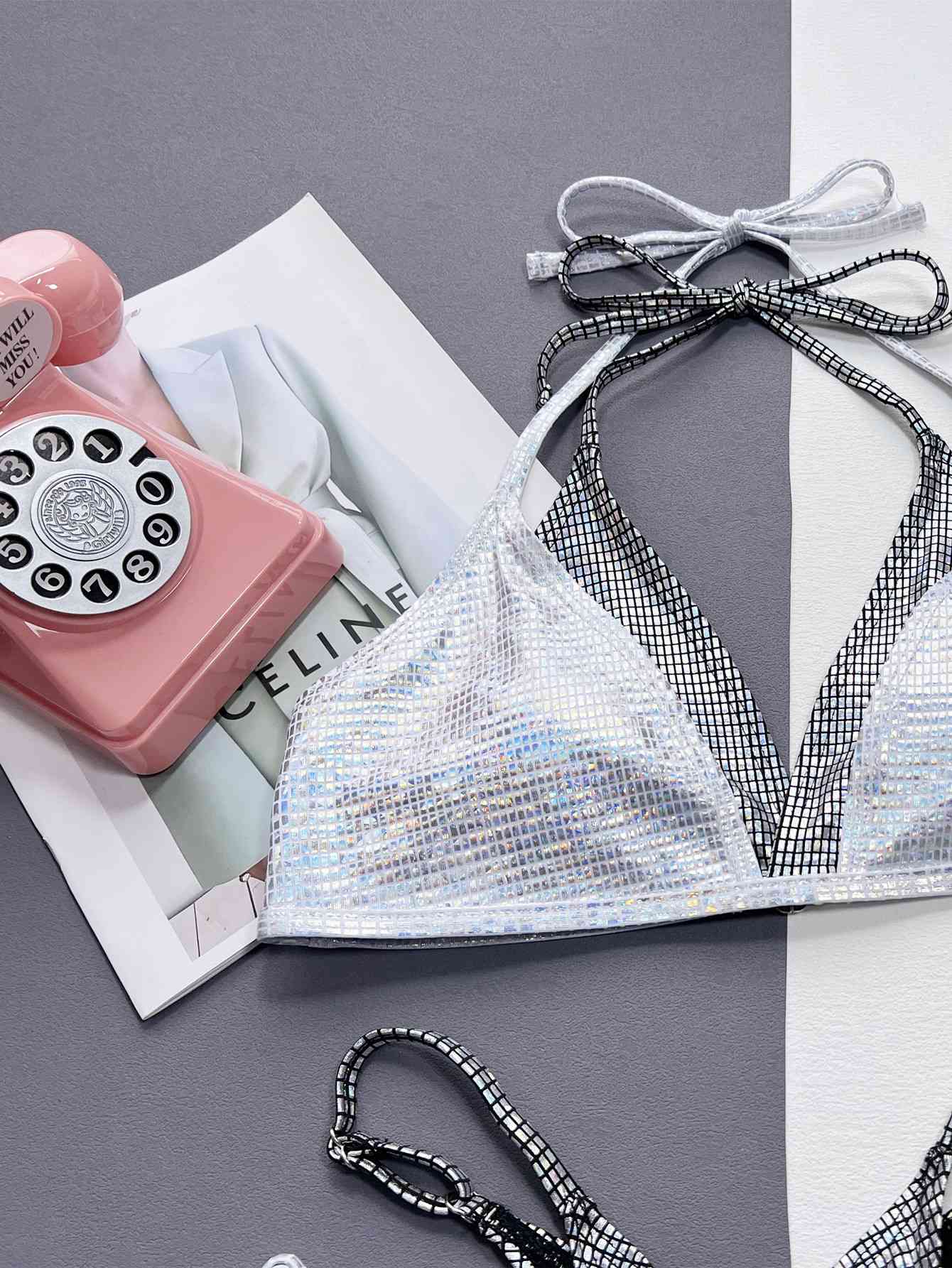 Twice The Shine Bikini Set mit Pailletten