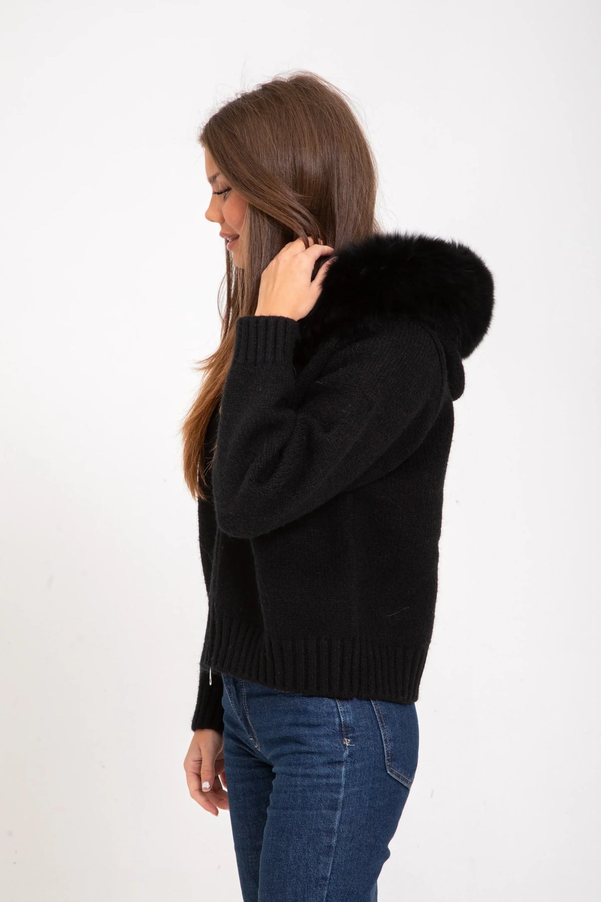Damen Felljacke warm und kuschelig