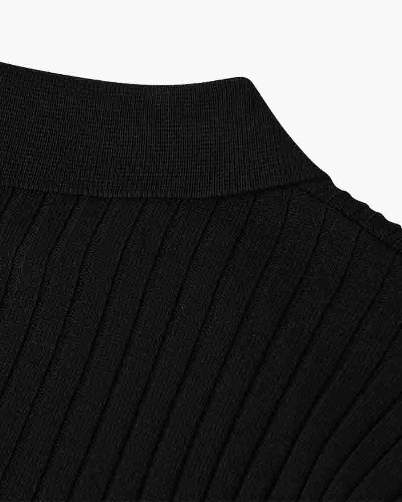 Herren Strickpoloshirt mit kurzen Ärmeln