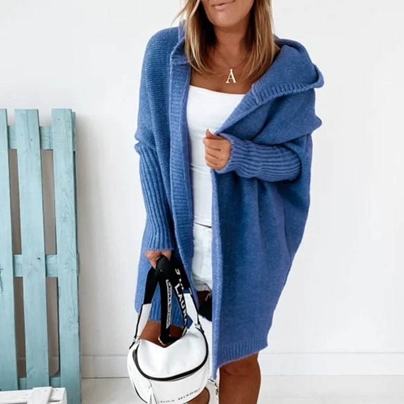 Damen kuscheliger Cardigan mit Kapuze