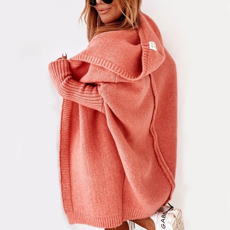 Damen kuscheliger Cardigan mit Kapuze