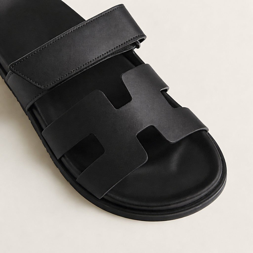 Celeste Damen Sommer Sandalen mit verstellbaren Riemen Schwarz