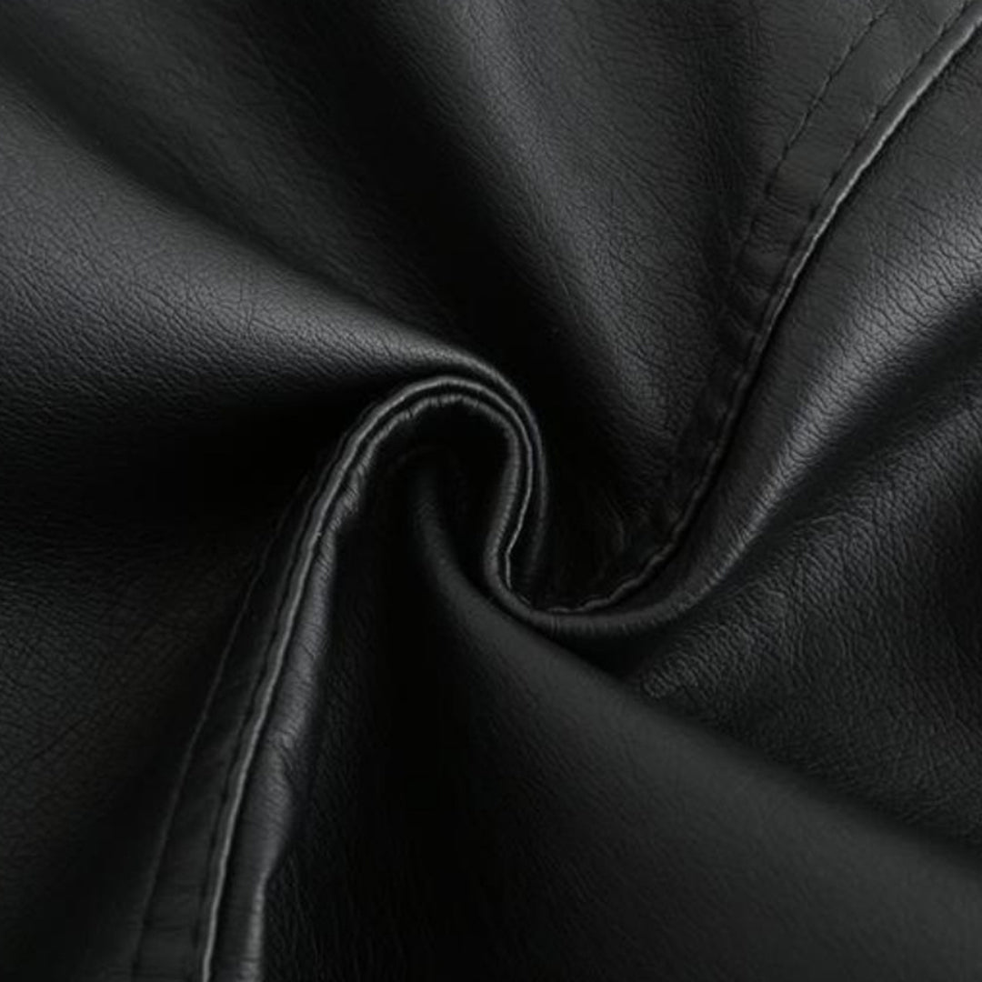 Damen Lederjacke mit Stehkragen und Reißverschluss
