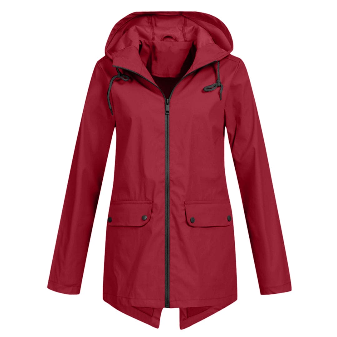 Damen Regenjacke Wasserdicht Atmungsaktiv Mit Kapuze
