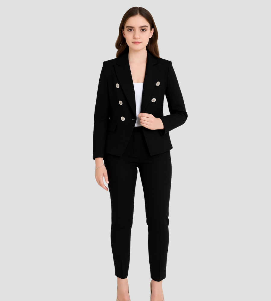 Damen Hosenanzug mit zweireihigem Blazer