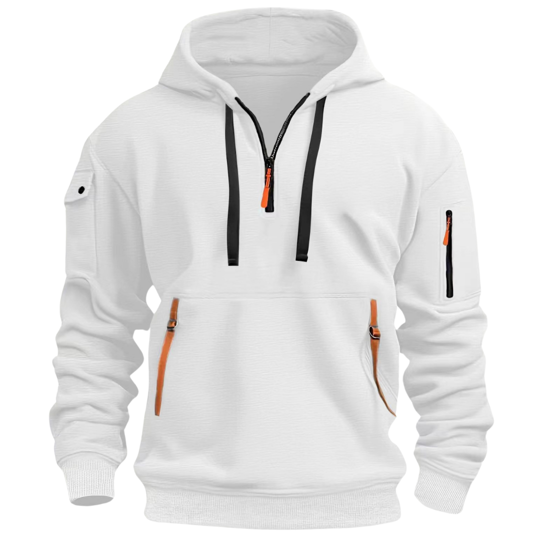 Herren Kapuzenhoodie mit Reißverschlusstaschen
