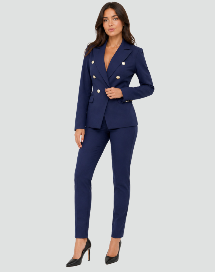 Damen Hosenanzug mit zweireihigem Blazer