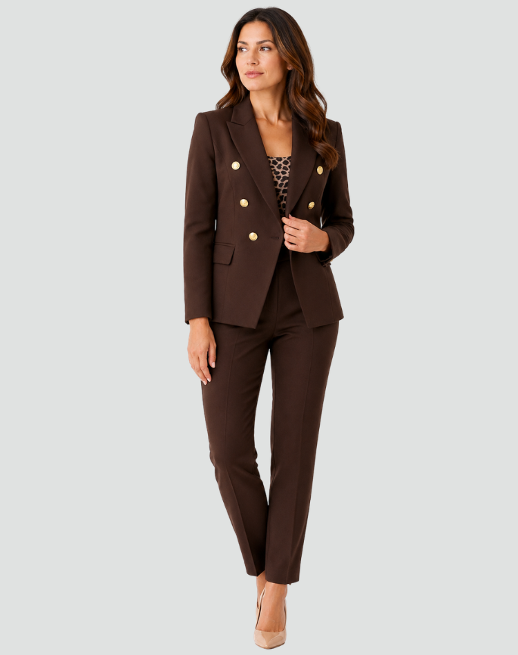 Damen Hosenanzug mit zweireihigem Blazer