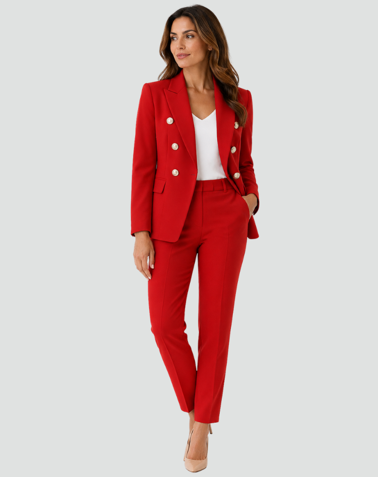 Damen Hosenanzug mit zweireihigem Blazer