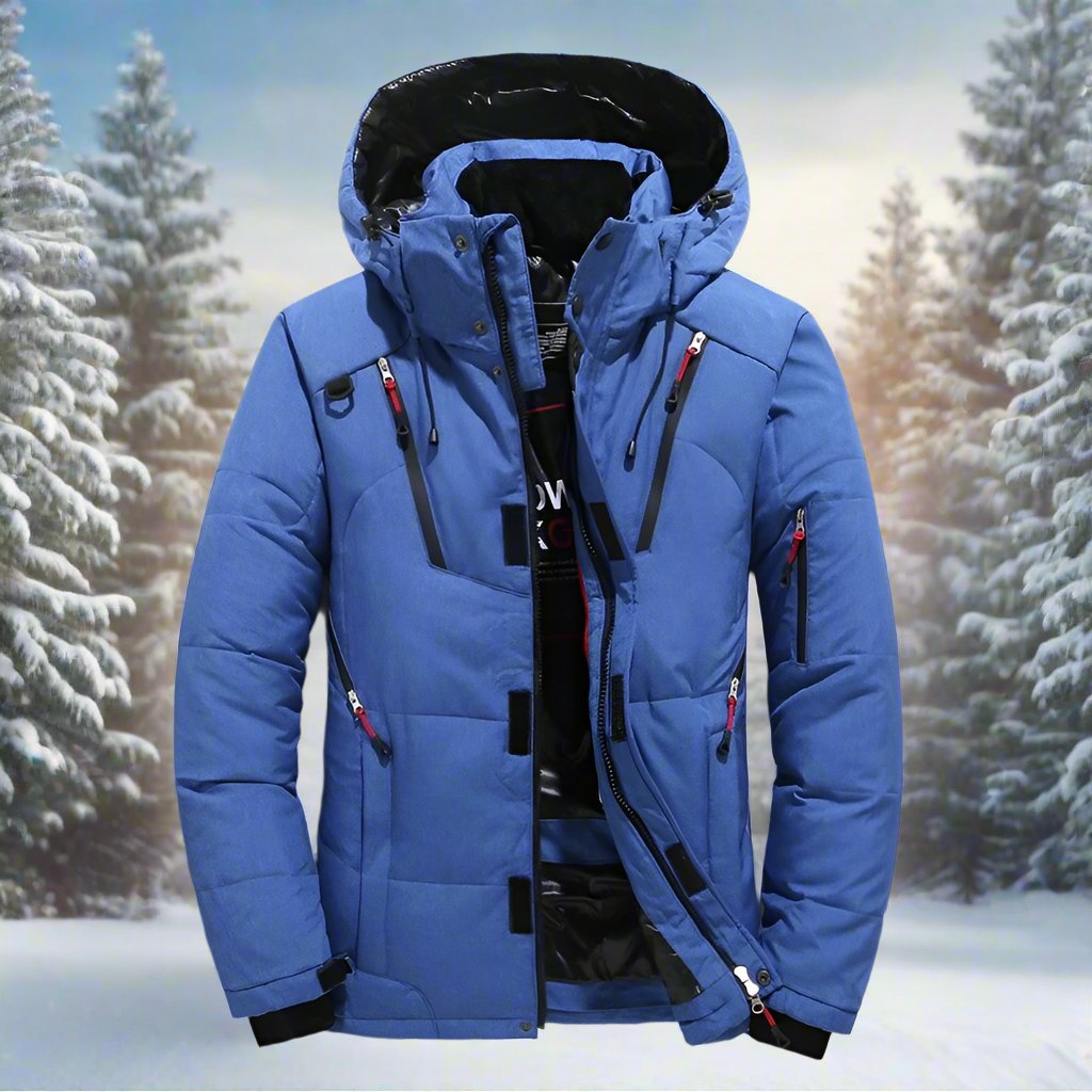 Herren Winterjacke mit Kapuze winddicht und warm