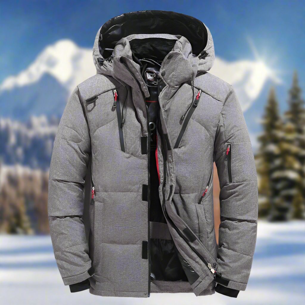 Herren Winterjacke mit Kapuze winddicht und warm