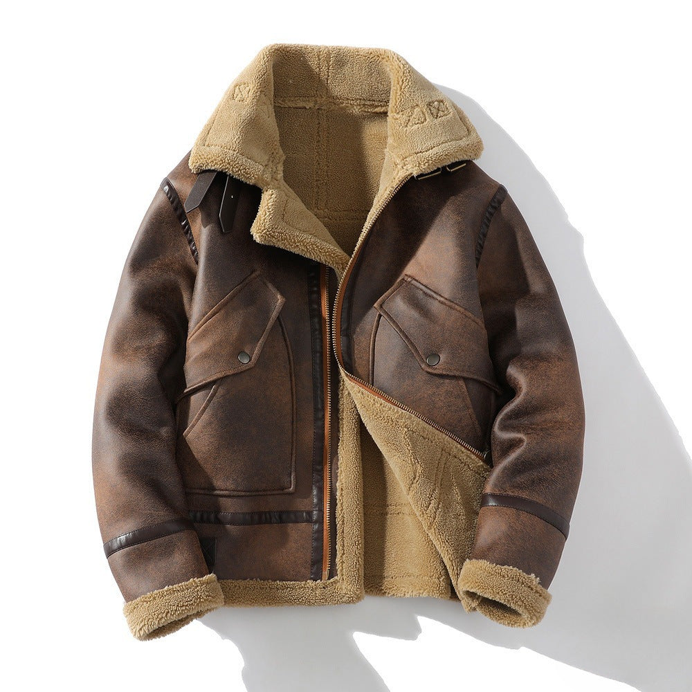 Herren Steppjacke mit Fleecefutter und Reißverschluss