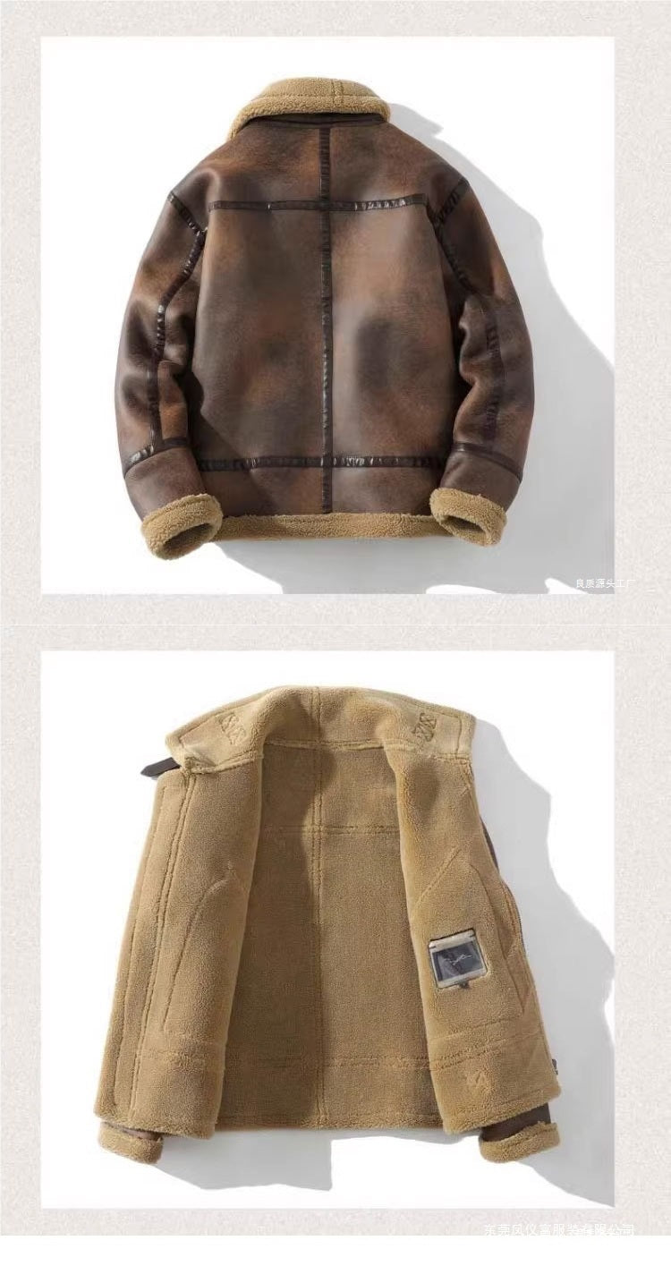 Herren Steppjacke mit Fleecefutter und Reißverschluss