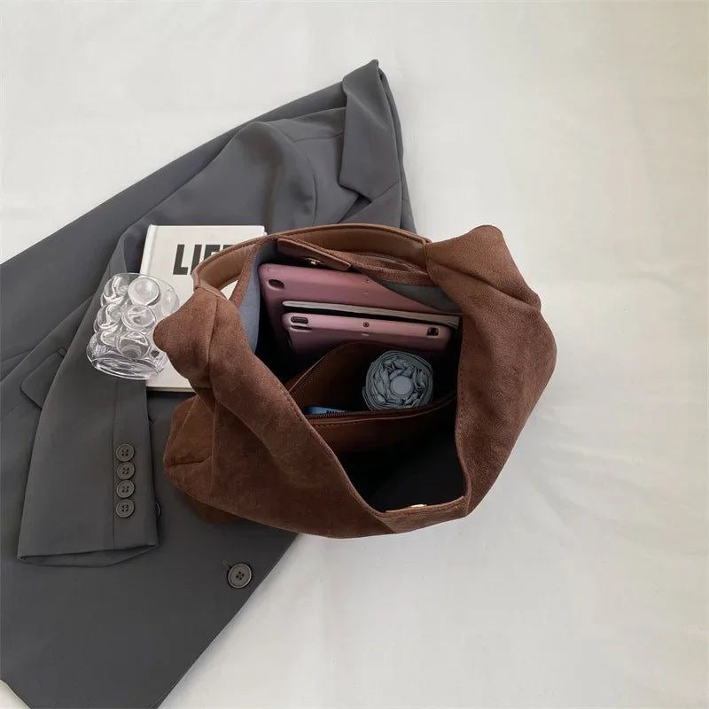 Venice Damen Tote Bag aus Veloursleder