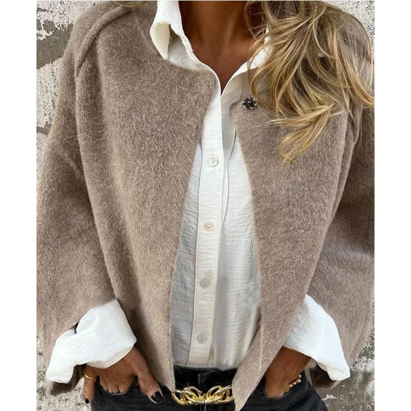 Damen Jacke mit Knopfleiste und weiten Ärmeln