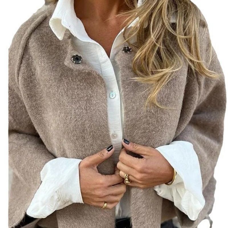 Damen Jacke mit Knopfleiste und weiten Ärmeln