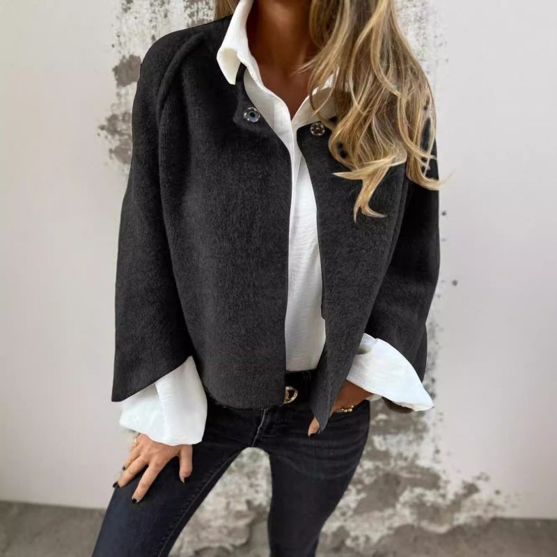 Damen Jacke mit Knopfleiste und weiten Ärmeln