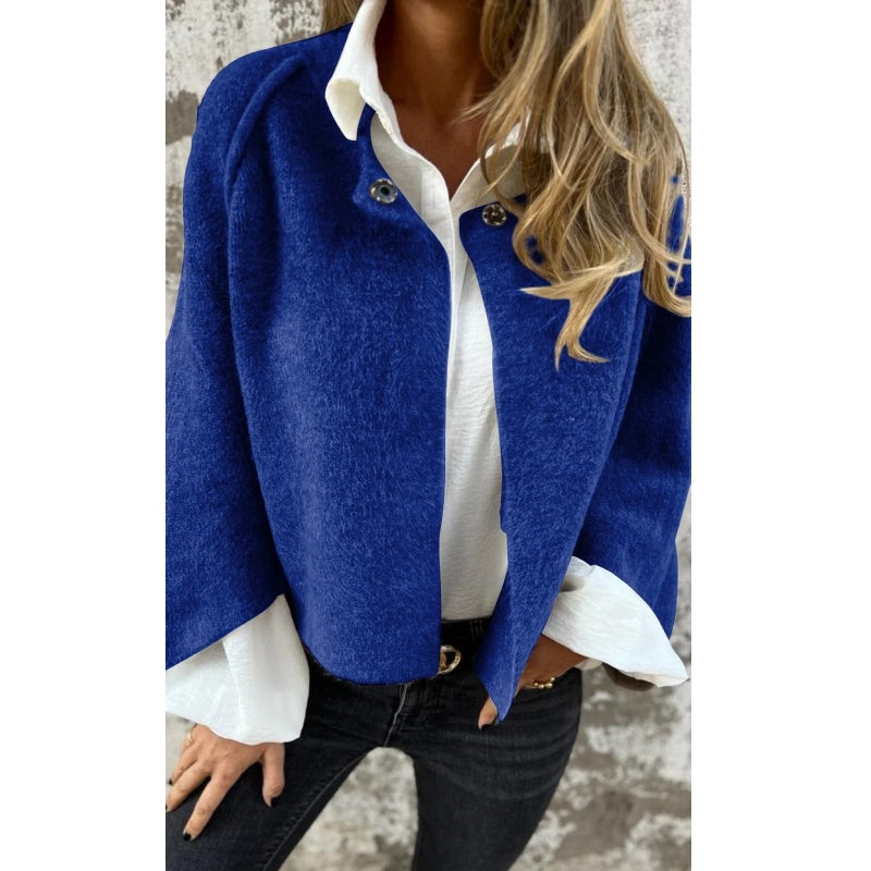 Damen Jacke mit Knopfleiste und weiten Ärmeln