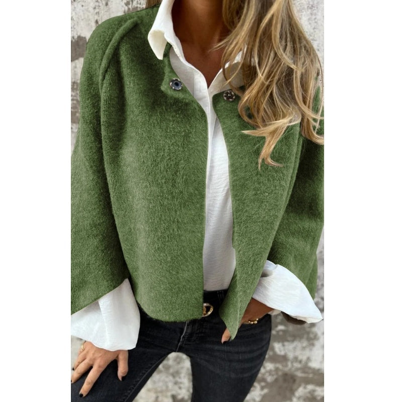 Damen Jacke mit Knopfleiste und weiten Ärmeln