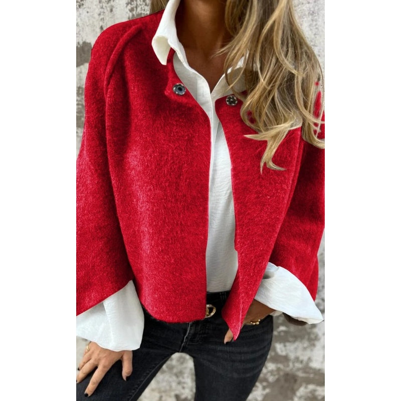 Damen Jacke mit Knopfleiste und weiten Ärmeln