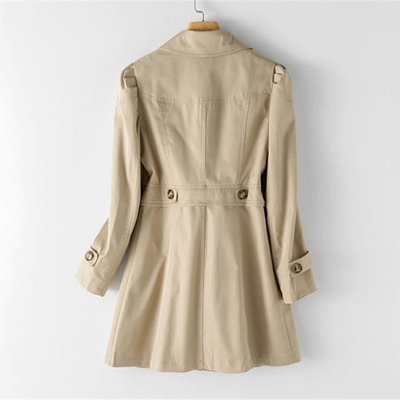 Damen klassischer Trenchcoat mit taillierter Passform