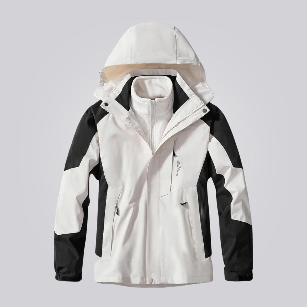 Damen 3 in 1 Jacke wasserdicht mit Kapuze