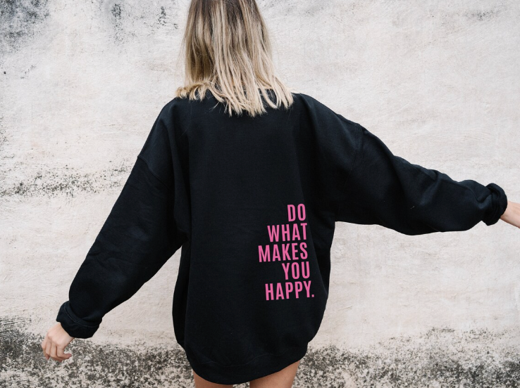 Damen Kapuzenpullover mit Buchstaben Design