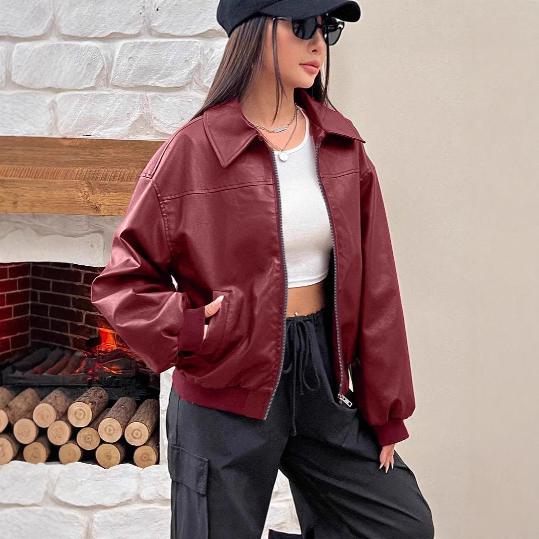 Damen Bomberjacke mit Reißverschluss