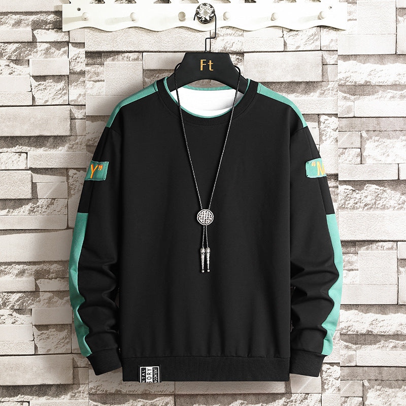 Herren Sport Sweatshirt mit Kontrastärmeln