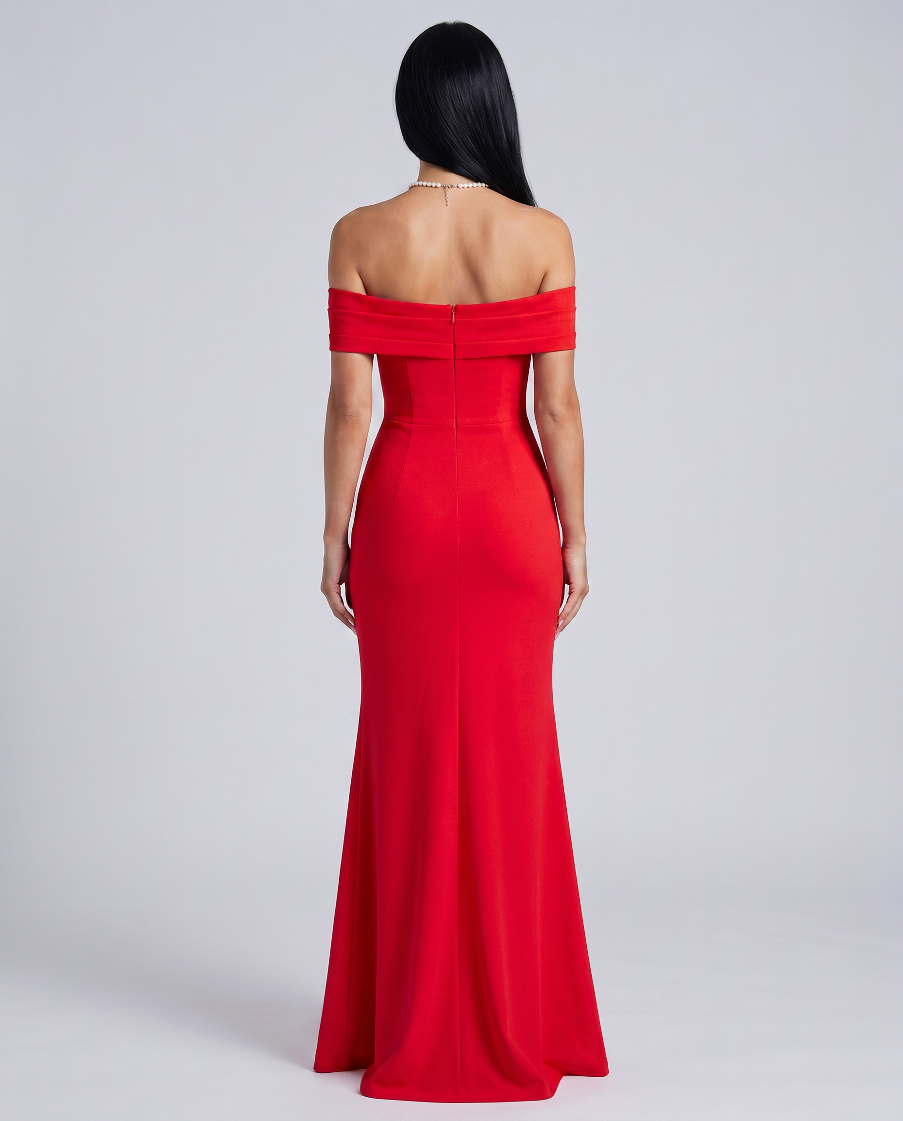 Damen Off Shoulder Maxikleid für elegante Abendmode