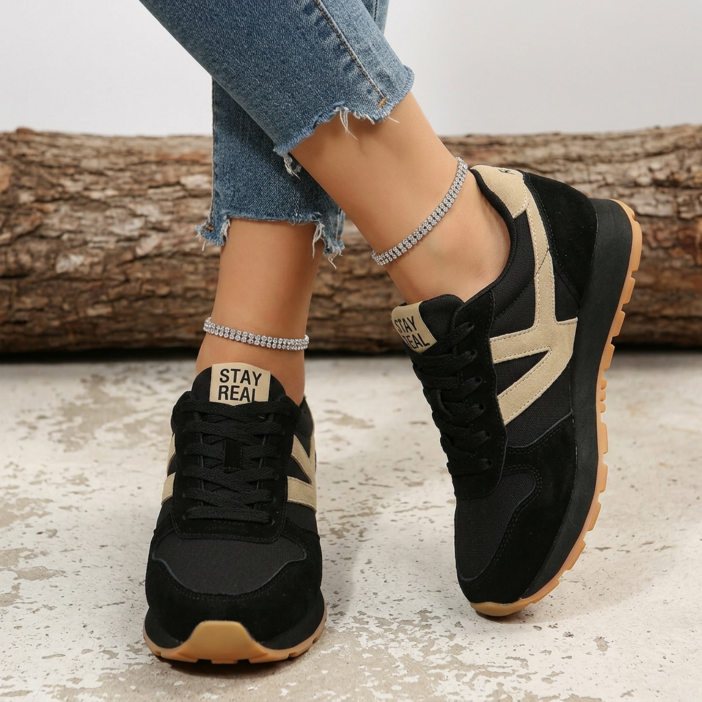 Damen orthopädische Sneaker im Retro Stil bequem