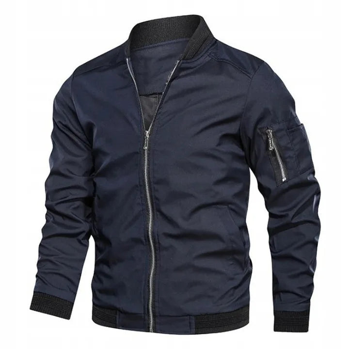 Herren Bomberjacke mit Reißverschluss für den Alltag
