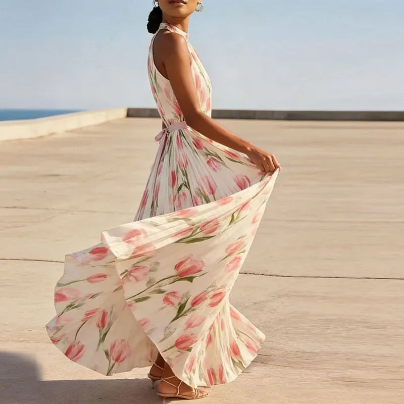 Paulina Damen Partykleid mit Blumenmuster