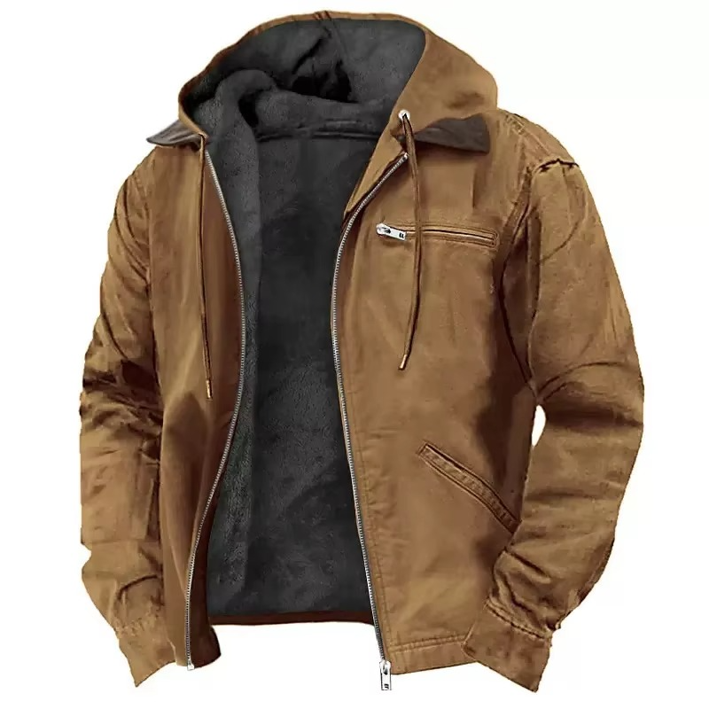 Herren gefütterte Arbeitsjacke mit Kapuze für den Winter