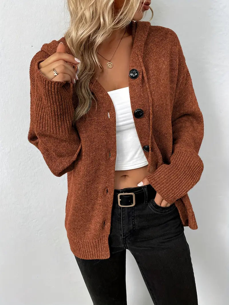 Damen eleganter Cardigan mit Knopfleiste
